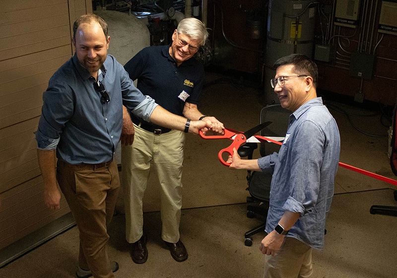 Ribbon cutting at CBE controlled environment chamber, October 2023